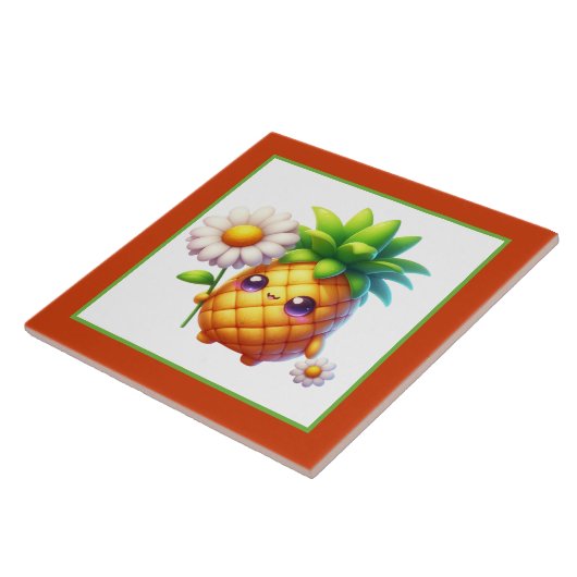 Business Crafting Home Fruit Ananas Keramiek Tegeltje (Zijkant)