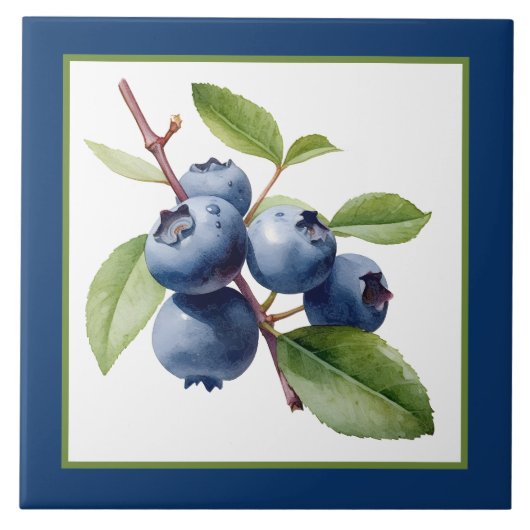 Business Crafting Home Fruit Blueberry Tegeltje (Voorkant)