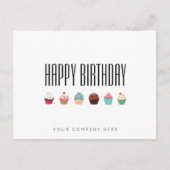 Business Cupcake Happy Birthday Briefkaart (Voorkant)