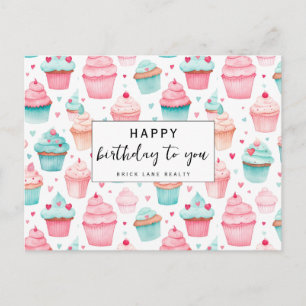 Business Cupcake Happy Birthday Briefkaart