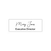 Business Cursive Signature Name and Job Title Zelfinktende Stempel (Design)