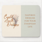 Business Custom Logo Geel Groen Minimalist Muismat (Voorkant)