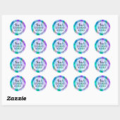Business Custom Logo Iridescent Holographic Ronde Sticker (Vel)