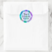 Business Custom Logo Iridescent Holographic Ronde Sticker (Tas)