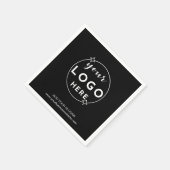 Business Custom Logo Modern Minimaal Zwart Servet (Hoek)