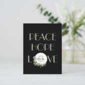 Business Custom Logo Modern Wreate Peace Hope-lief Feestdagenkaart (Staand voorkant)