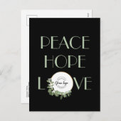 Business Custom Logo Modern Wreate Peace Hope-lief Feestdagenkaart (Voorkant / Achterkant)