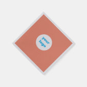 business custom logo name simpel wit rood blauw c servet (Hoek)