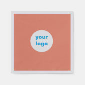 business custom logo name simpel wit rood blauw c servet (Voorkant)