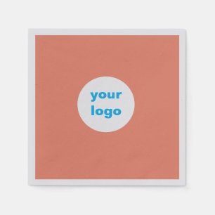 business custom logo name simpel wit rood blauw c servet