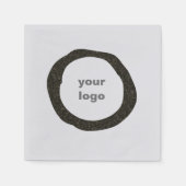 business custom logo name simpel wit rood blauw c servet (Voorkant)