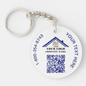 Business Custom Logo QR Code Sleutelhanger (Voorkant)