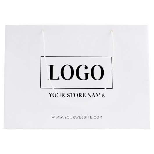 Business Custom Logo Shopping Bag Groot Cadeauzakje (Voorkant)
