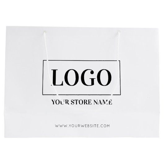 Business Custom Logo Shopping Bag Groot Cadeauzakje (Achterkant)