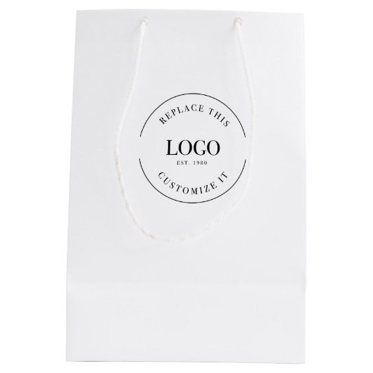 Business Custom LOGO website sjabloon Medium Cadeauzakje (Achterkant)