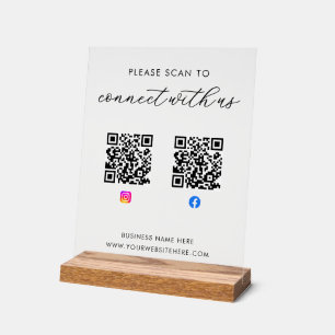 Business Custom QR Code Acryl Bord