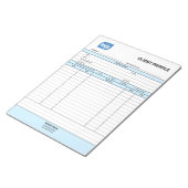 Business Customer Client Profile Sheet Notepad Notitieblok (Schuin)