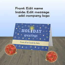 Business customized winter greetings candle feestdagen kaart