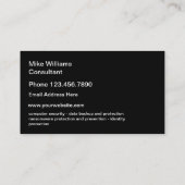Business Cyber Security Services Visitekaartje (Achterkant)