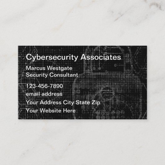 Business Cybersecurity Services Visitekaartje (Voorkant)