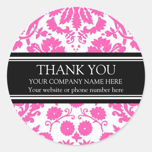 Business dank u aangepaste bedrijfsnaam Stickers (Voorkant)