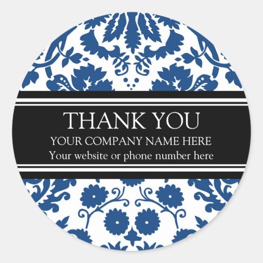 Business dank u aangepaste bedrijfsnaam Stickers (Voorkant)