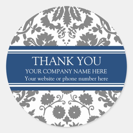 Business dank u aangepaste bedrijfsnaam Stickers (Voorkant)