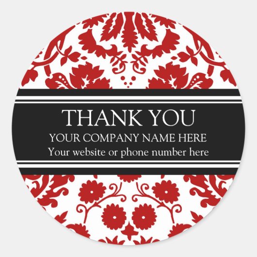 Business dank u aangepaste bedrijfsnaam Stickers (Voorkant)