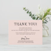 BUSINESS DANK U chic eenvoudig modern blush roze Bedankkaart (Staand voorkant)