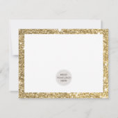 BUSINESS DANK U chic glam gouden glitter LOGO Bedankkaart (Achterkant)