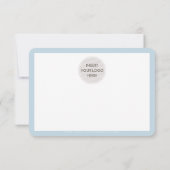 BUSINESS DANK U chic kalligrafie eend ei blauw Bedankkaart (Achterkant)