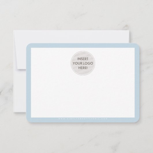 BUSINESS DANK U chic kalligrafie eend ei blauw Bedankkaart (Achterkant)