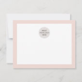 BUSINESS DANK U chic logo modern blush roze Bedankkaart (Achterkant)