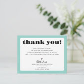 BUSINESS DANK U chic logo modern mint groen Bedankkaart (Staand voorkant)