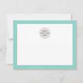 BUSINESS DANK U chic logo modern mint groen Bedankkaart (Achterkant)