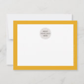 BUSINESS DANK U chic logo modern mosterd geel Bedankkaart (Achterkant)