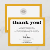 BUSINESS DANK U chic logo modern mosterd geel Bedankkaart (Voorkant / Achterkant)