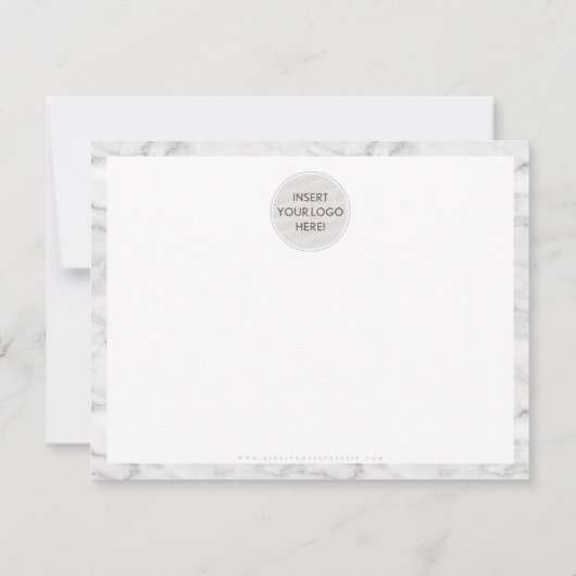 BUSINESS DANK U chic marmer goud glitter script Bedankkaart (Achterkant)