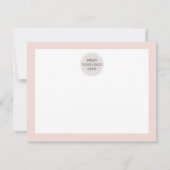 BUSINESS DANK U chic modern blush roze INKT LOGO Bedankkaart (Achterkant)