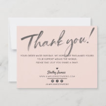 BUSINESS DANK U chic modern blush roze INKT LOGO