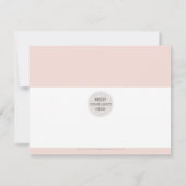 BUSINESS DANK U chic modern blush roze LOGO Bedankkaart (Achterkant)