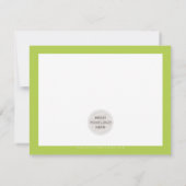 BUSINESS DANK U chic modern lime groen LOGO Bedankkaart (Achterkant)