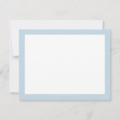 BUSINESS DANK U chic moderne baby blauwe witte ink Bedankkaart (Achterkant)