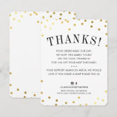 BUSINESS DANK U chique gouden vlekken modern Kaart (Voorkant / Achterkant)