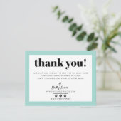 BUSINESS DANK U chique moderne  munt LOGO Bedankkaart (Staand voorkant)