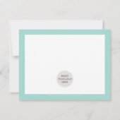 BUSINESS DANK U chique moderne  munt LOGO Bedankkaart (Achterkant)