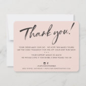 BUSINESS DANK U elegante waterverf inkt blush Bedankkaart (Voorkant)