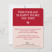 BUSINESS DANK U minimale moderne vet roze rood Bedankkaart (Voorkant)