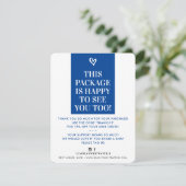 BUSINESS DANK U modern bold koninklijk blauw Bedankkaart (Staand voorkant)