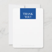 BUSINESS DANK U modern bold koninklijk blauw Bedankkaart (Achterkant)